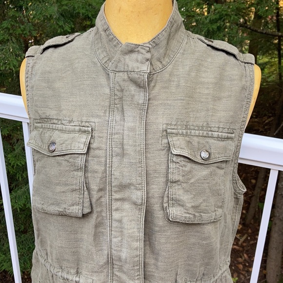 Lucky brand linen and cotton safari vest m - Picture 8 of 11